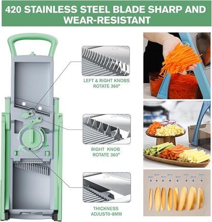 Vegetable Potato Slice And Food Chopper Adjustable Thickness French Fries Cutter