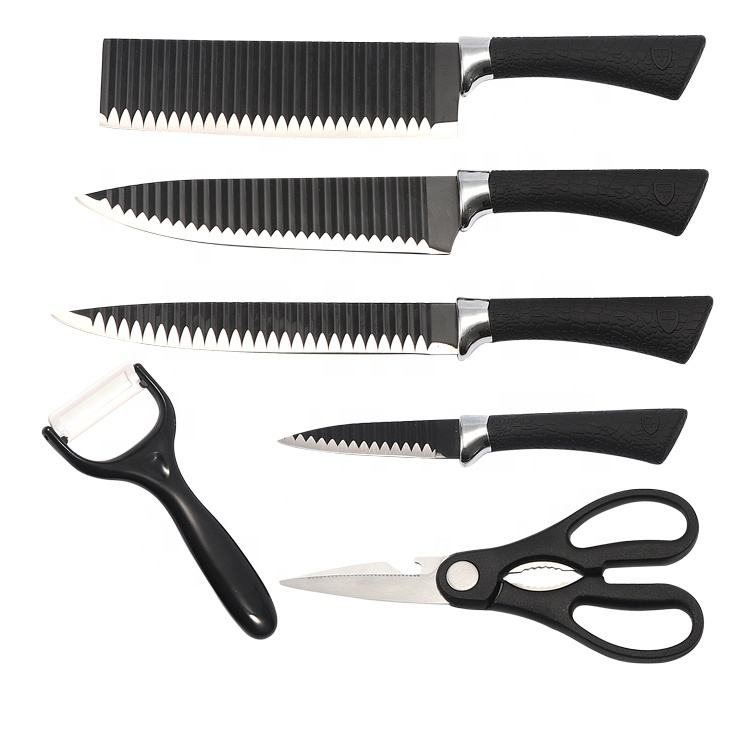 6 Pieces Knife Set- Stainless Steel-With Strong Non-Stick Coating