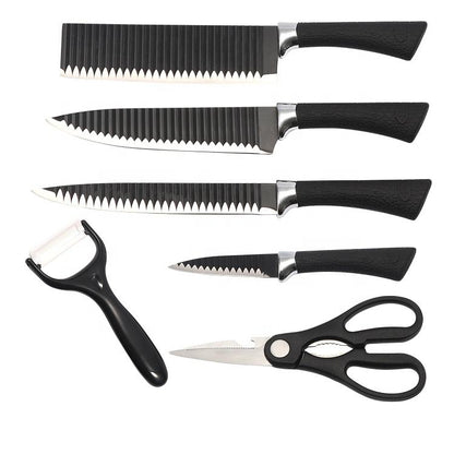 6 Pieces Knife Set- Stainless Steel-With Strong Non-Stick Coating